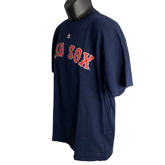 Majestic Red Sox 16 Benintendi T Shirt L Blue Crewneck Short Sleeve MLB Baseball - Picture 7 of 8